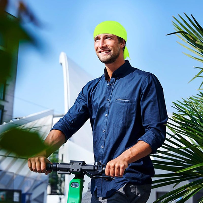 DOCILA 3 Pcs Do Rags for Men Skull Cap Bandana Hat Breathable Helmet Linner Beanie - Image 4